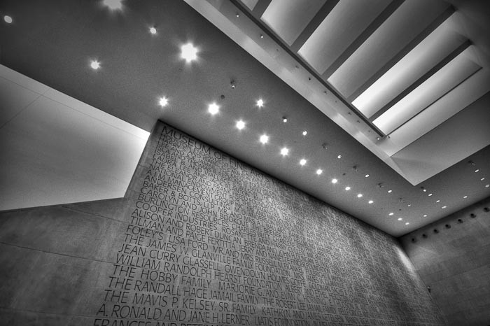 Donor Wall, Museum of Fine Art, Houston, Texas