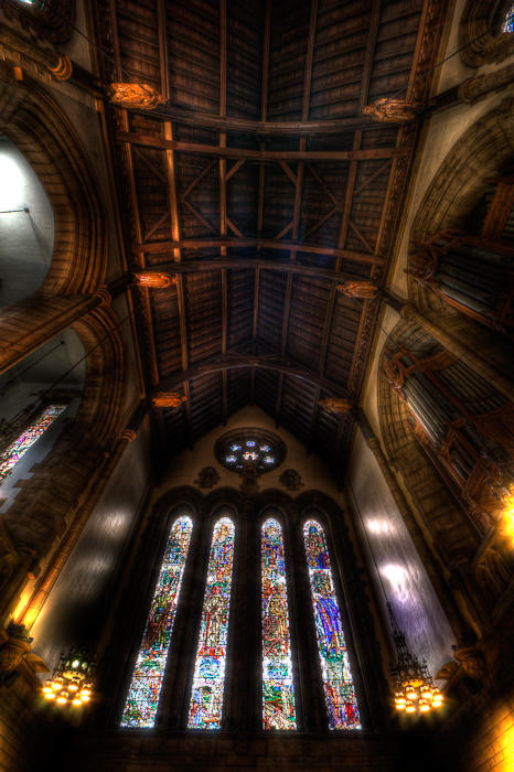 Roof and Stained Glass, Glasgow University Chapel