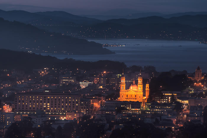 St. Ignatius Church and San Francisco Bay