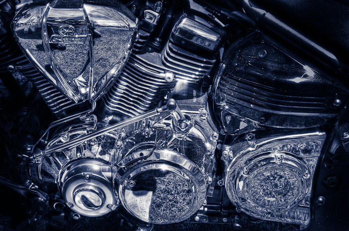 Shiny Motorcycle Engine