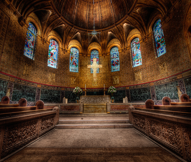 The Altar and Choir Stalls of Trinity Church in Downtown Boston, Massachusetts