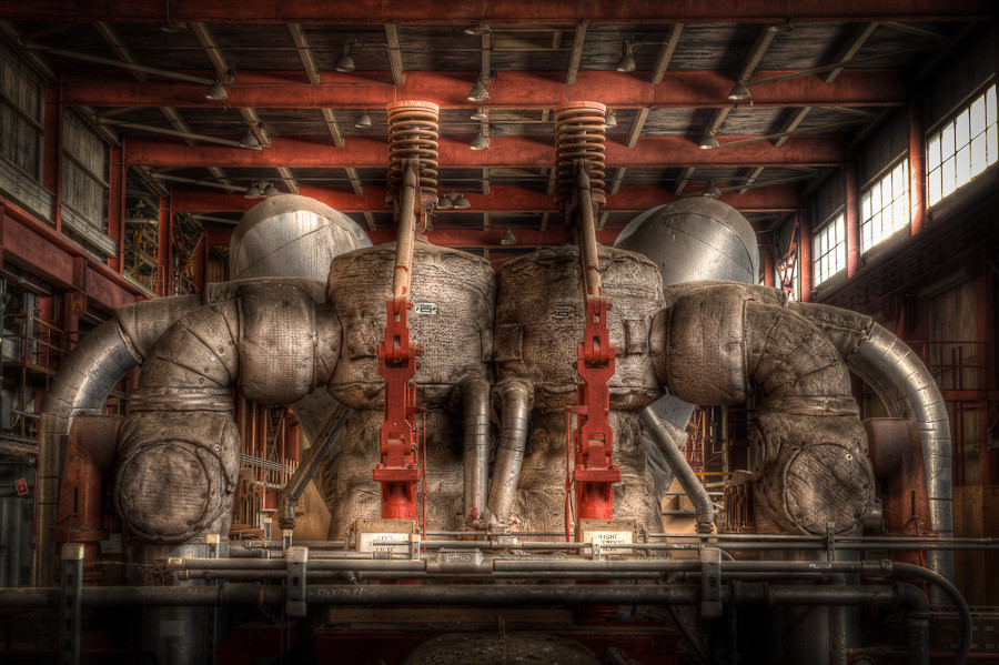 Turbine, Holly Street Power Plant in Austin, Texas