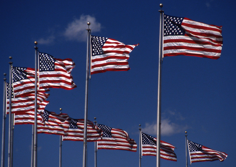 Flags at the Washington Monument